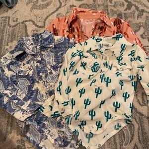 Set of 3 wrangler snap ups for little boys